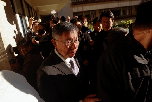 Taiwan People's Party (TPP) chairman Ko Wen-je, walks on the day of the 2024 presidential and parliamentary elections in Taipei, Taiwan.