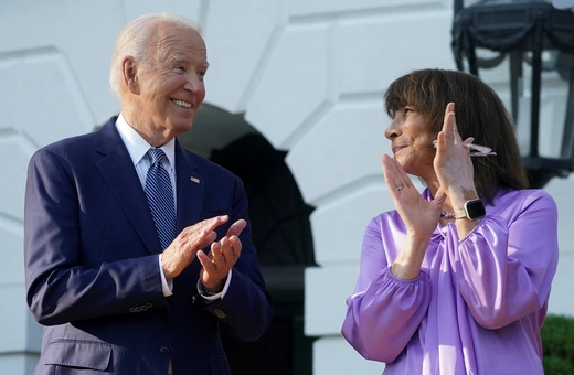 President Joe Biden—after being introduced by respected leader, Ruth Glenn, President of Survivor Justice Action—during remarks at an event marking the 30th anniversary of the Violence Against Women Act, at the White House in Washington, U.S., September 12, 2024. 