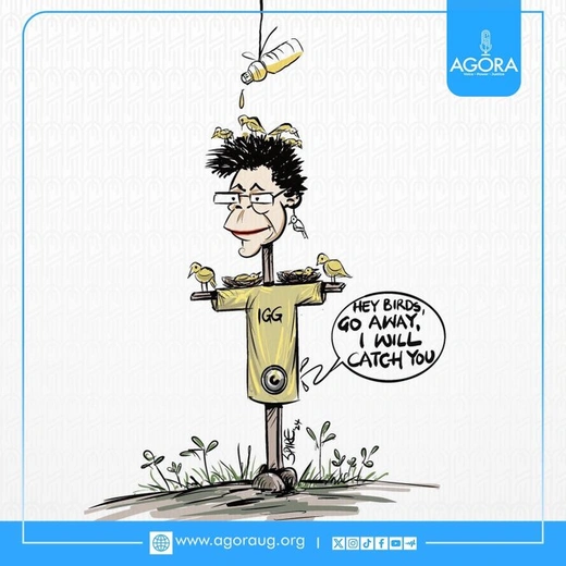 Cartoon on how the Inspectorate of Government has launched a new anti-corruption campaign by installing signposts displaying anti-corruption messages around different police stations in the country.