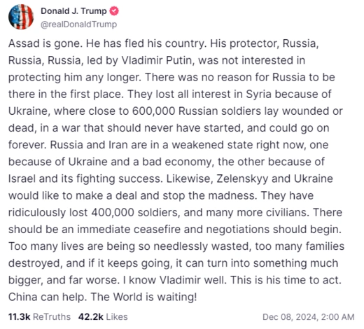 Trump on Putin for Ukraine Peace 