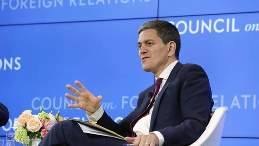 David Miliband sits atop CFR stage