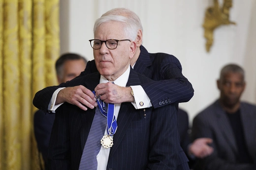 David M. Rubenstein receiving the Presidential Medal of Freedom