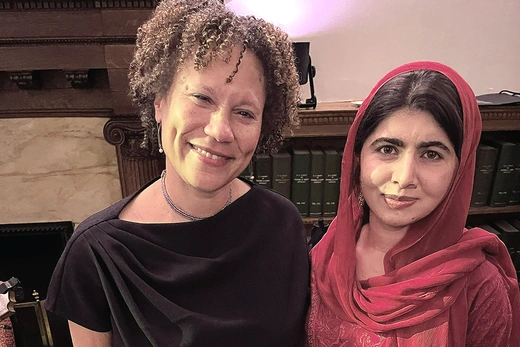 Catherine Powell, adjunct senior fellow for women and foreign at the ASIL Gala with Malala Yousafzai.