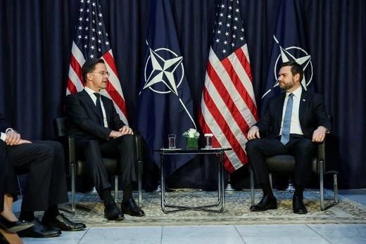 U.S. Vice President JD Vance's bilateral meeting with NATO Secretary General Mark Rutte, in Munich.