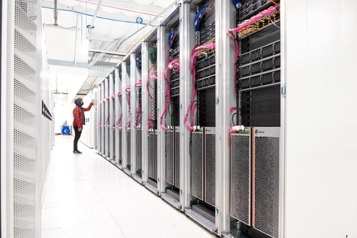 Startup Cerebras System's new AI supercomputer Andromeda is seen at a data center in Santa Clara, California, U.S. October 2022. 