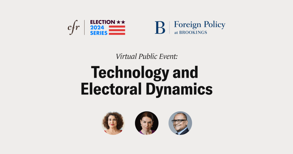 CFR-Brookings Institution Election 2024 Virtual Public Event