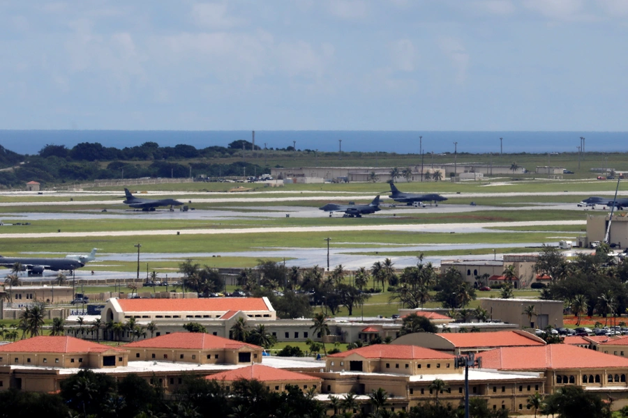 A view of U.S. military planes parked on the tarmac of Andersen Air Force base on the island of Guam, a U.S. Pacific Territory, August 15, 2017. REUTERS/Erik De Castro