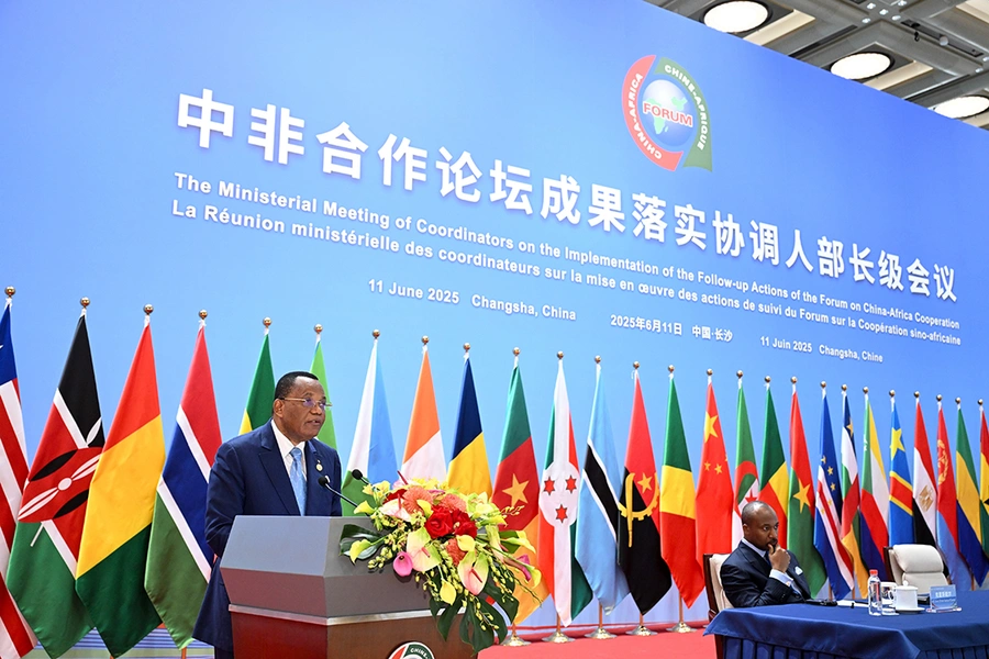 The Ministerial Meeting of Coordinators on the Implementation of the Follow-up Actions of the Forum on China-Africa Cooperation is held in Changsha, central China’s Hunan province, on June 11, 2025. Jin Liangkuai/Xinhua via Getty Images
