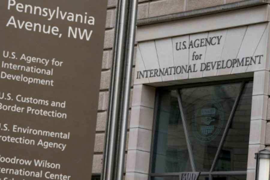 The USAID building sits closed to employees after a memo was issued advising agency personnel to work remotely, in Washington, D.C., U.S., February 3, 2025. REUTERS/Kent Nishimura