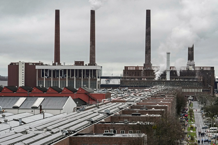 The main Volkswagen factory is pictured during a warning strike of employees of the carmaker in Wolfsburg, Germany December 9, 2024. Martin Meissner/Pool via REUTERS