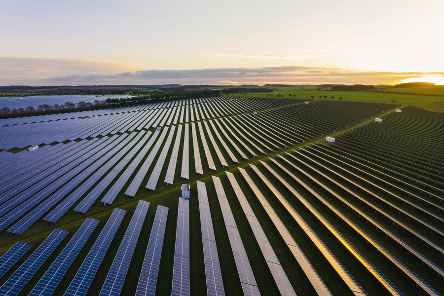 Solar panel farm