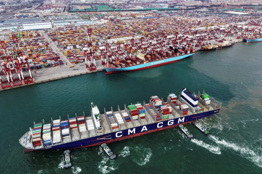 At the port in Qingdao, China, October 2025 China Daily / Reuters