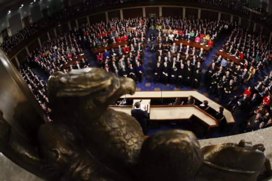 President Obama speaks during last year's State of the Union address in January, 2011 (Jim Young/courtesy Reuters).