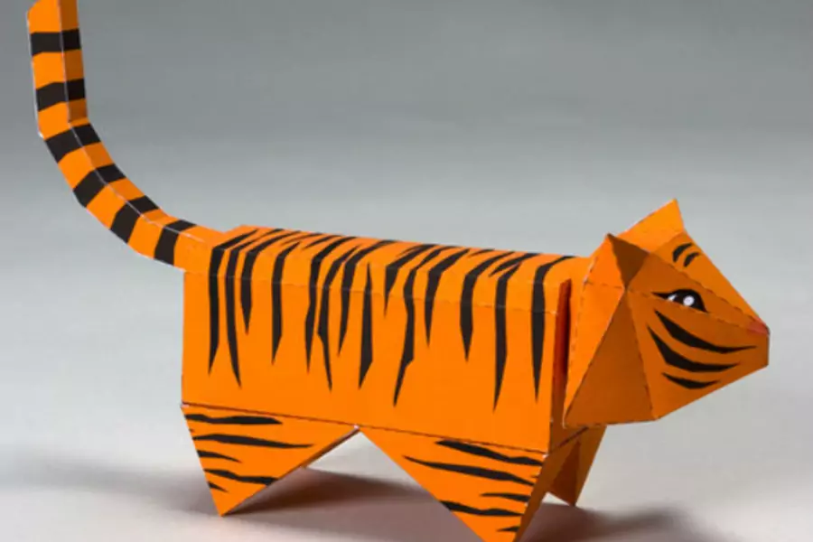 Мастер-класс по изготовлению оригами «полосатого тигра»