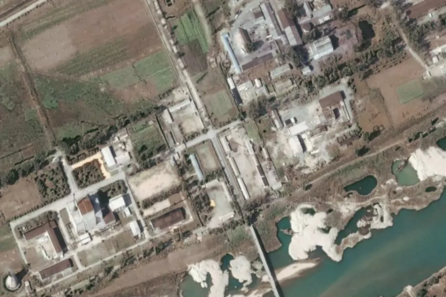 A satellite image of the nuclear facility in Yongbyon, North Korea, in 2006.