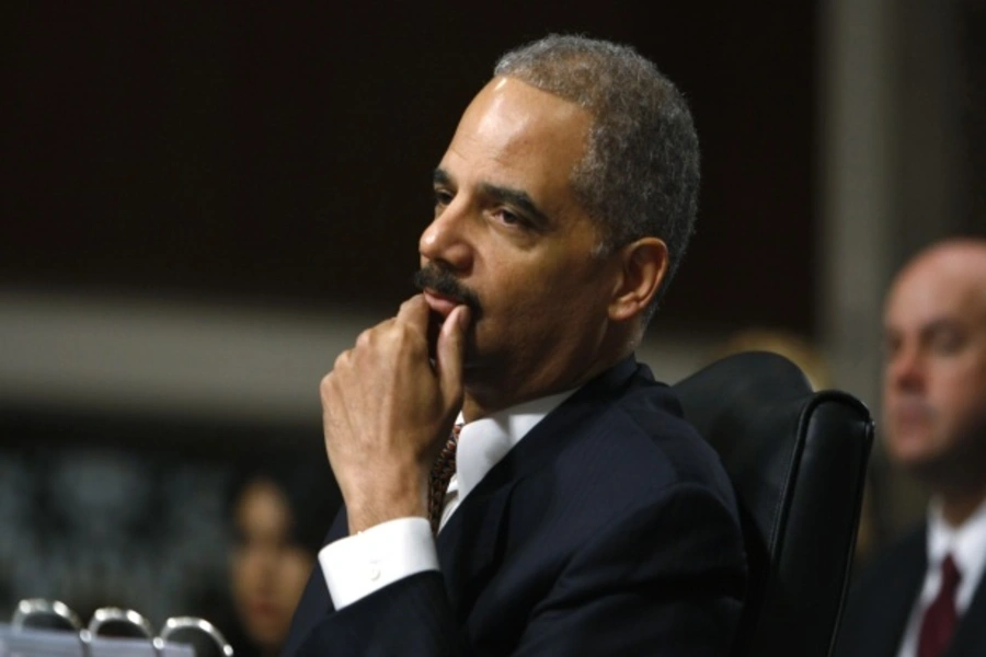 U.S. attorney general Eric Holder testifies before the Senate Judiciary Committee in Washington, DC (Courtesy Reuters/Kevin Lamarque).