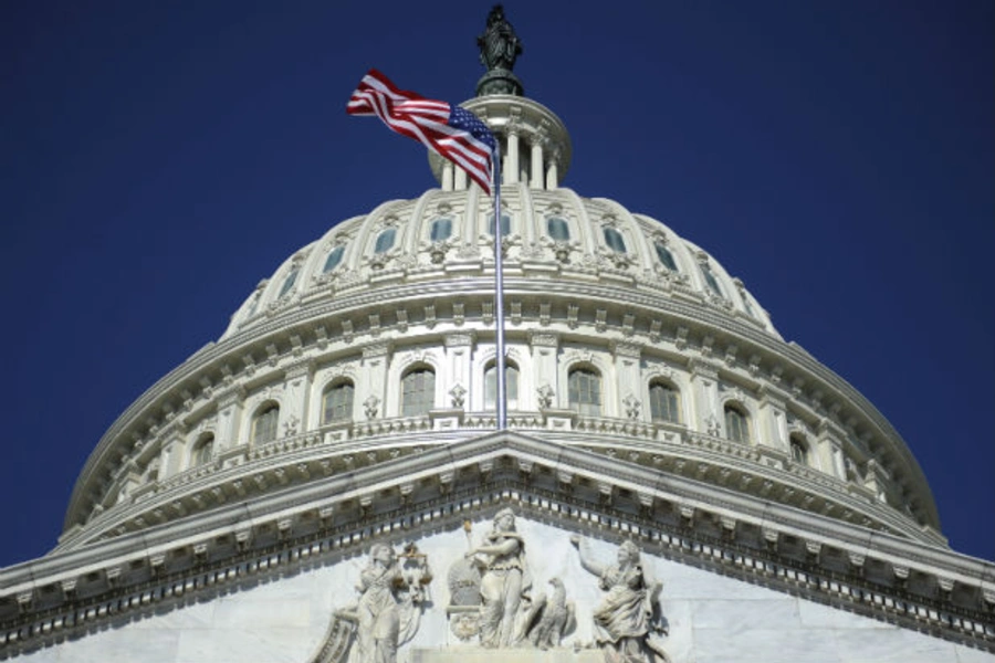 The U.S. Capitol dome in Washington, DC on February 8, 2011.