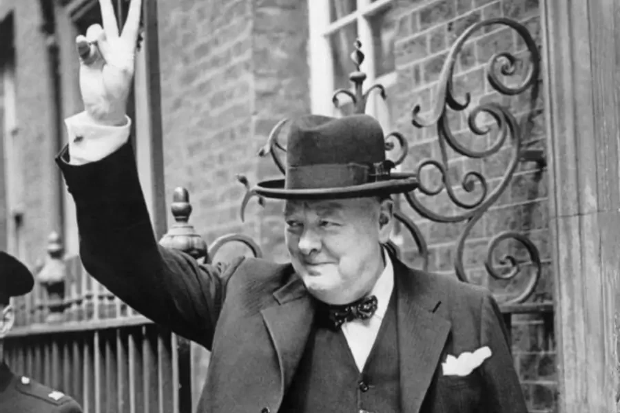 Winston Churchill in Downing Street. (U.K. Ministry of Information / Imperial War Museum, London)
