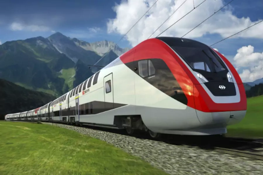 Canada’s Bombardier Inc. previews a new train for the Swiss Federal Railways (Bombardier Inc/Courtesy Reuters).