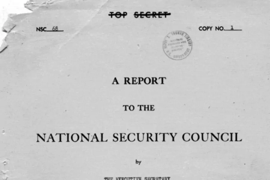 The cover of NSC-68. (Harry S. Truman Library and Museum)