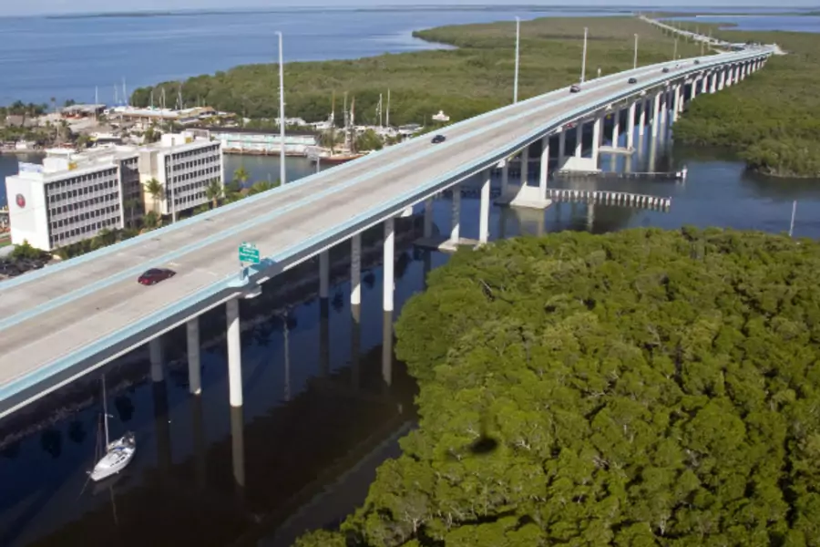 The southern portion of the 18-Mile Stretch, a facet of U.S. Highway 1 that connects South Florida with the Florida Keys, September 2011 (Handout/Courtesy Reuters).