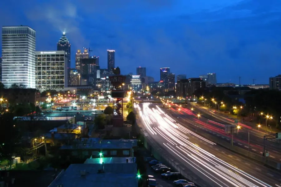 The Atlanta skyline at night (James Rintamaki/Flickr).