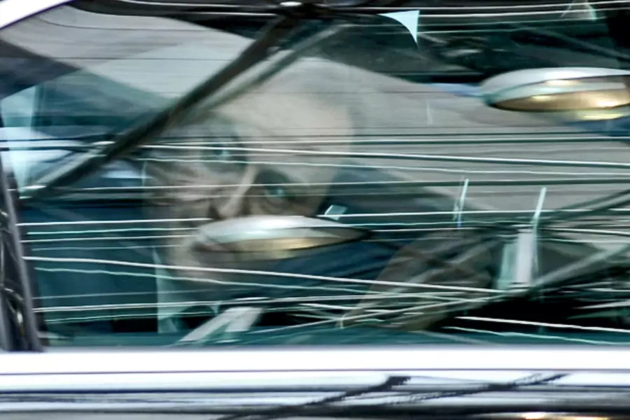 Britain's Prime Minister Cameron looks out of a car as he arrives for a two-day European Union leaders summit in Brussels, June 2012 (Eric Vidal/Courtesy Reuters).