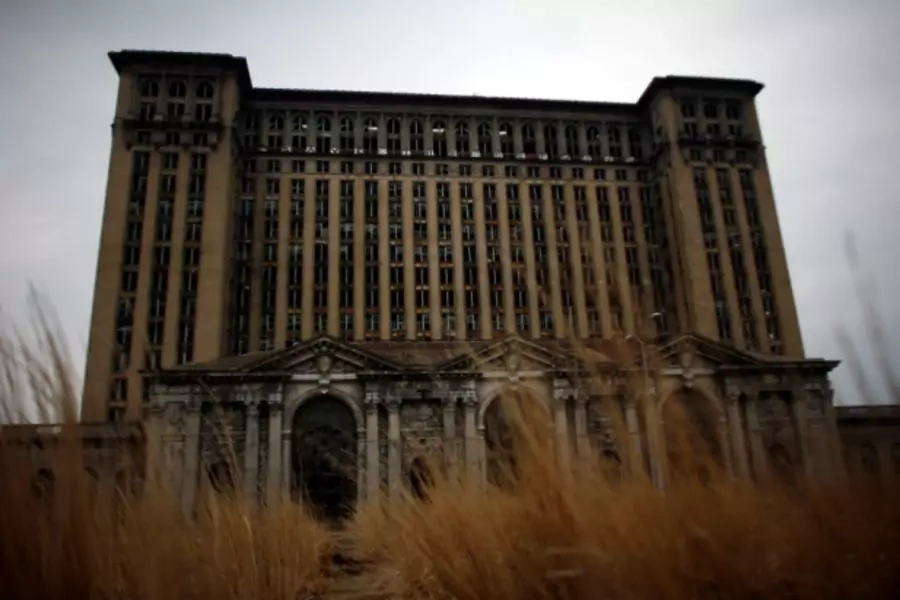 The abandoned Michigan Central Station is seen in Detroit (Eric Thayer/Reuters).