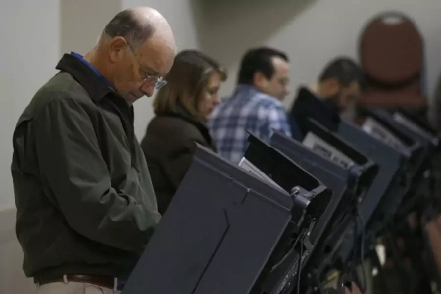 Voters cast their ballots on November 6, 2012 (Chris Keane/Courtesy Reuters).