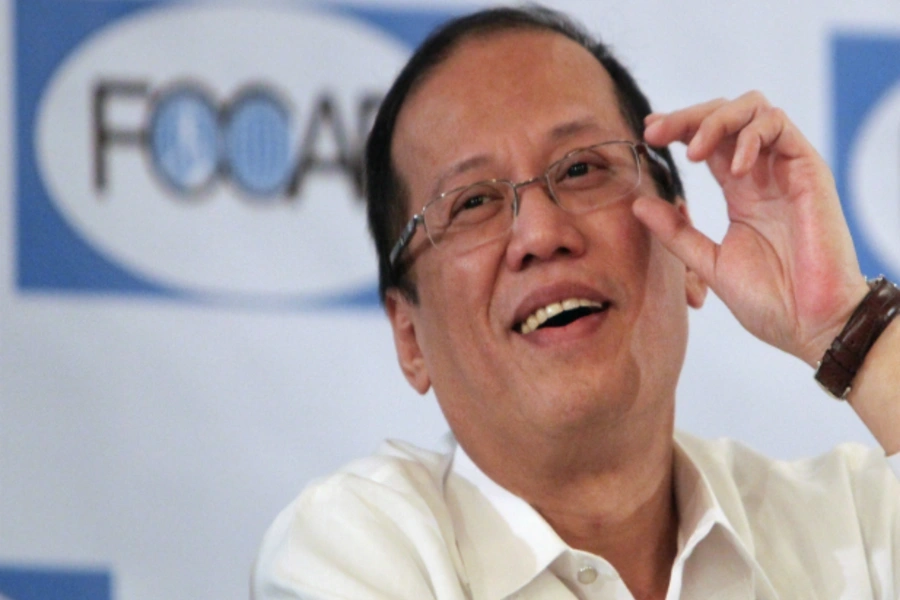 President Aquino III answers questions during a forum with the Foreign Correspondents Association of the Philippines.