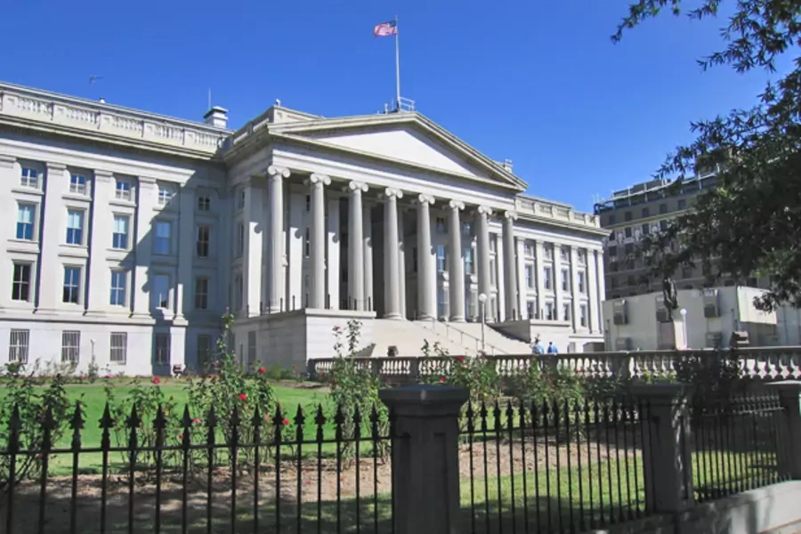 The United States Treasury building, Washington, DC (Courtesy Flickr).