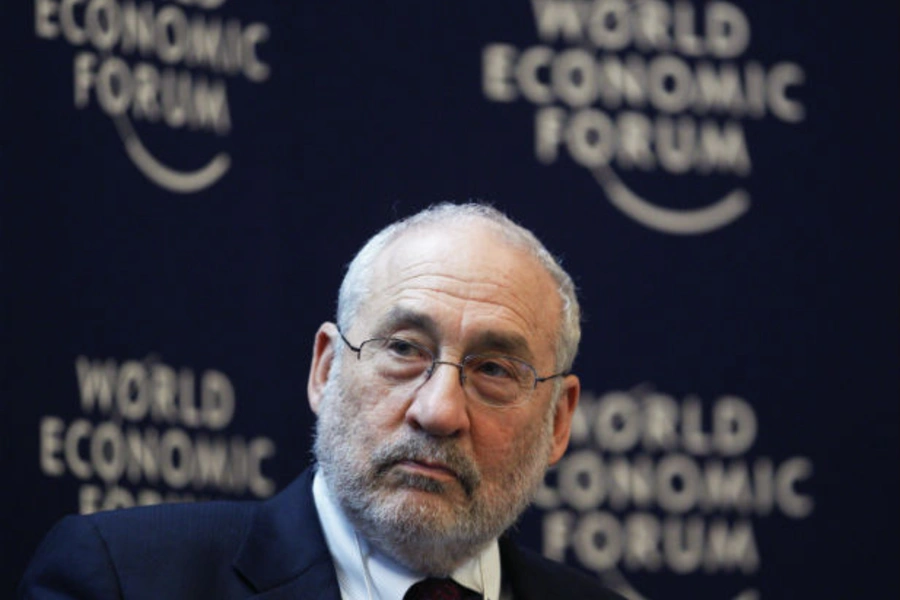 Joseph E. Stiglitz, Professor, Columbia University, of the U.S., attends a session at the World Economic Forum (WEF) in Davos on January 26, 2012 (Christian Hartmann/Courtesy Reuters).