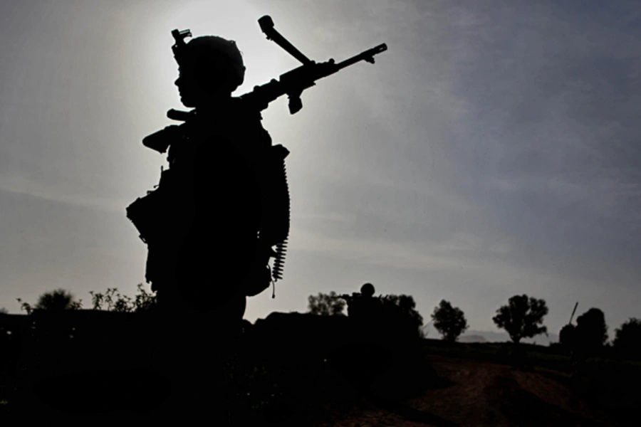 U.S. Marines on patrol in Helmand province, Afghanistan (Courtesy USMC).