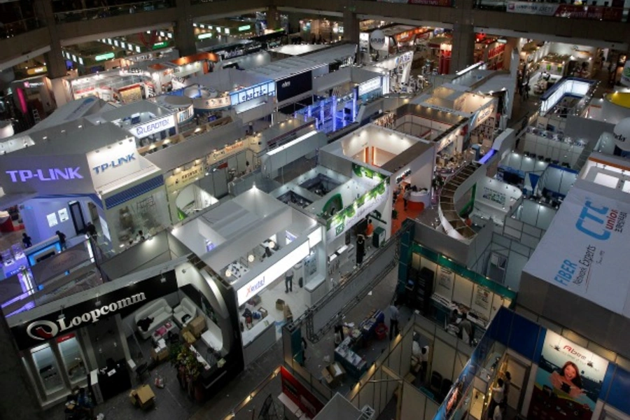 A general view shows booths at the 2013 Computex exhibition, the world's second largest computer show, in Taipei World Trade Center on June 3, 2013. (Pichi Chuang/Courtesy Reuters)