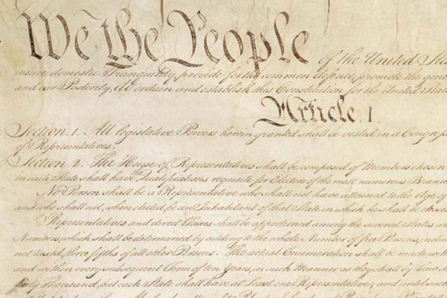 The United States Constitution (Courtesy of the National Archives)