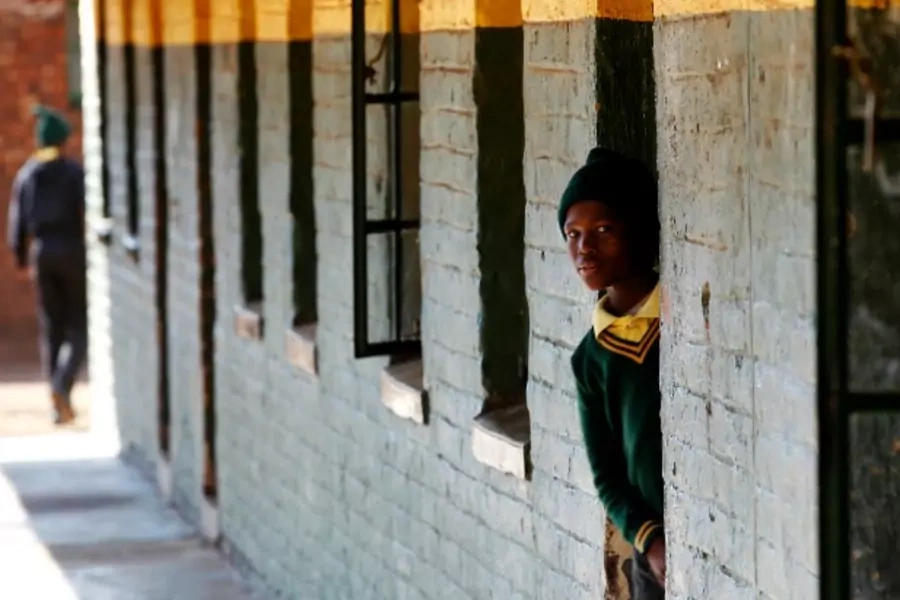 A student at school in Khutsong Township, South Africa, August 2011 (Courtesy Reuters/Siphiwe Sibeko).