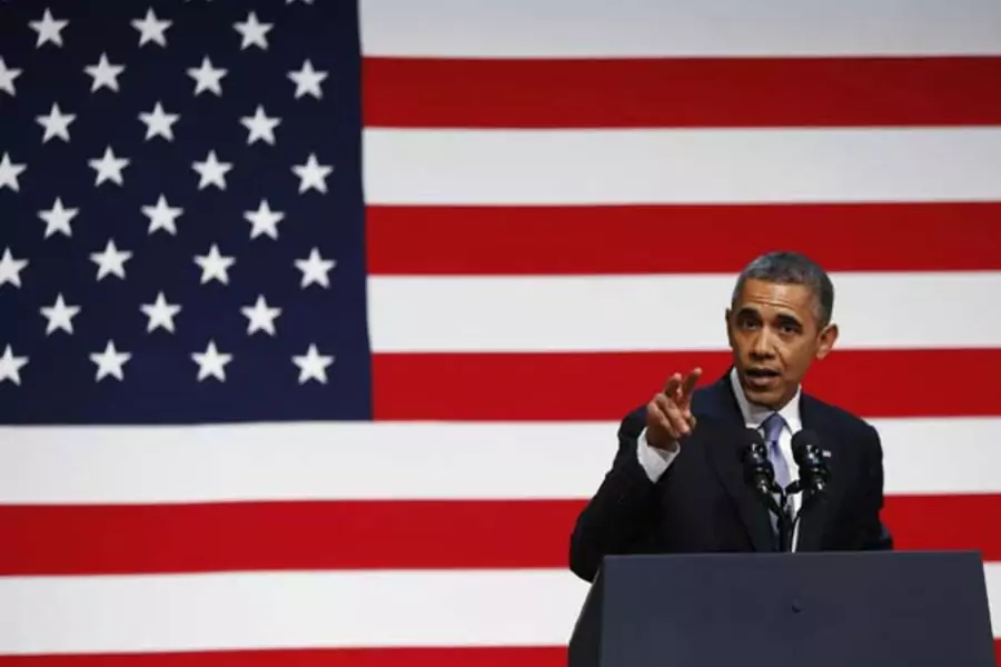 President Barack Obama speaks at a Democratic Party fundraiser in San Francisco. (Jason Reed/Courtesy Reuters)