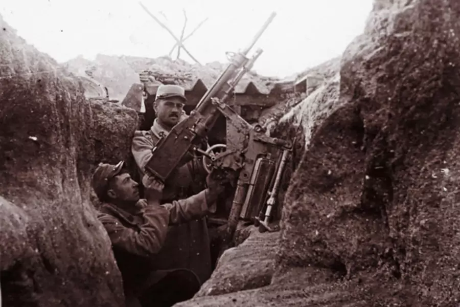 World War I Soldiers Trenches