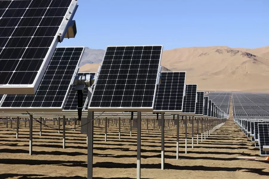 Solar power plant clean energy