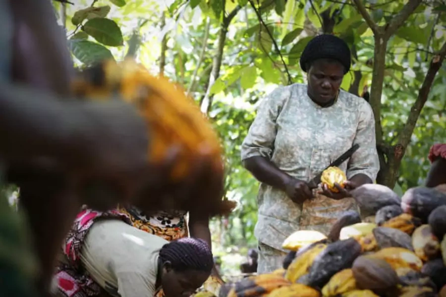 Woman-cocoa-Africa-farming-finance