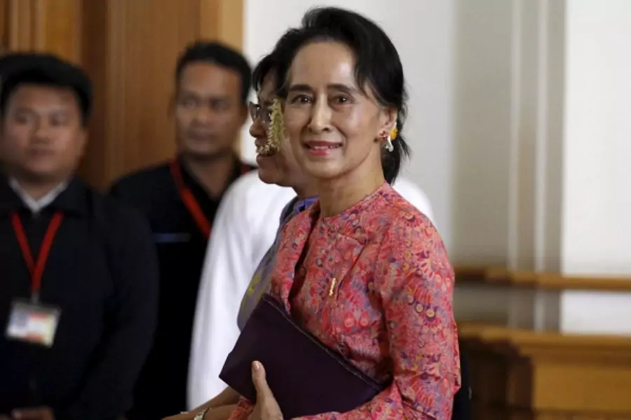 Myanmar's National League for Democracy leader Aung San Suu Kyi