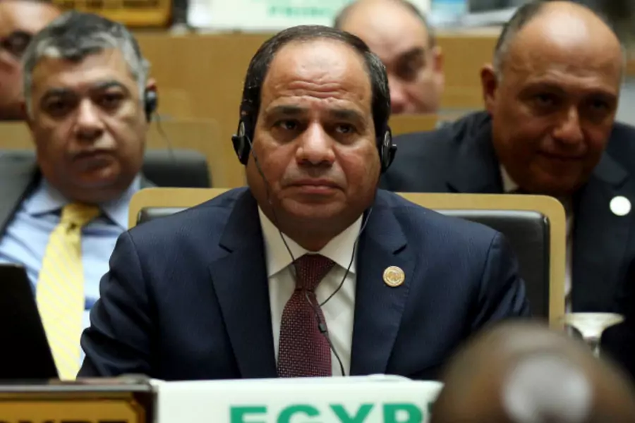 Egypt's President Abdel Fattah al-Sisi attends the opening ceremony of the 26th Ordinary Session of the Assembly of the African Union (AU) at the AU headquarters in Ethiopia's capital Addis Ababa (Tiksa Negeri/Reuters).