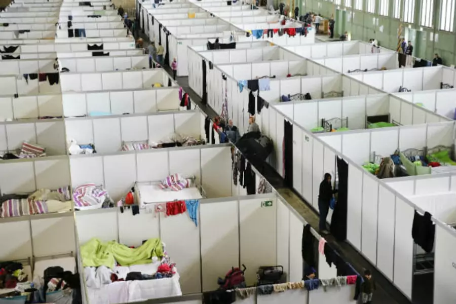 Berlin temporary shelter refugees