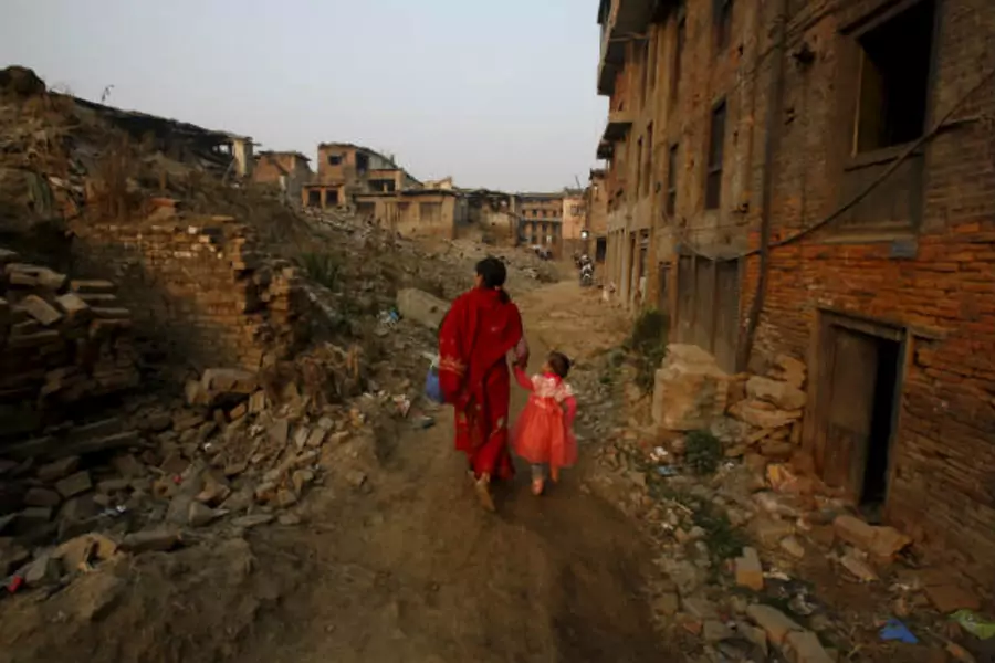 Nepal earthquake woman girl