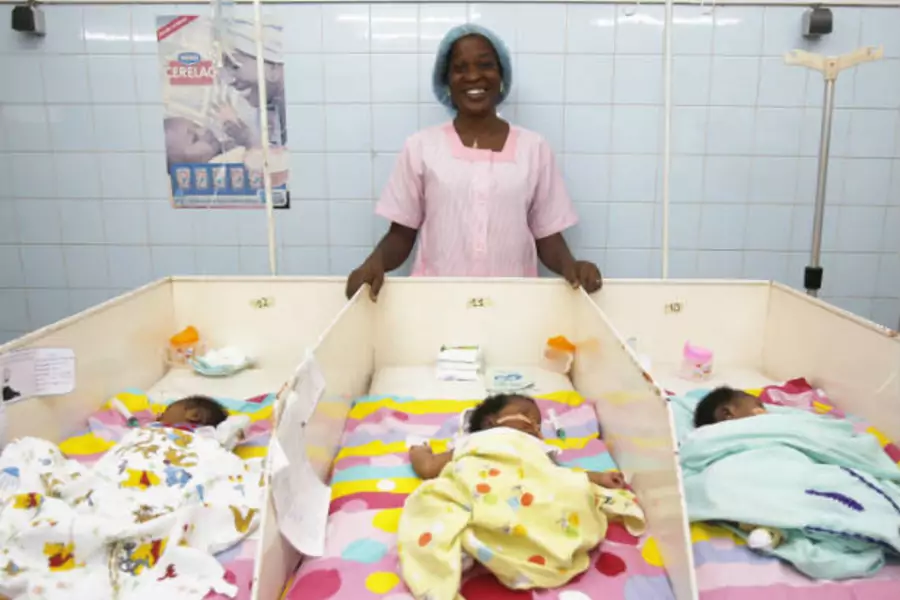 Woman nurse Ivory Coast maternity