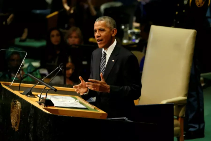 U.S. President Barack Obama addresses the United Nations General Assembly in New York September 20, 2016 (Kevin Lamarque/Reuters).