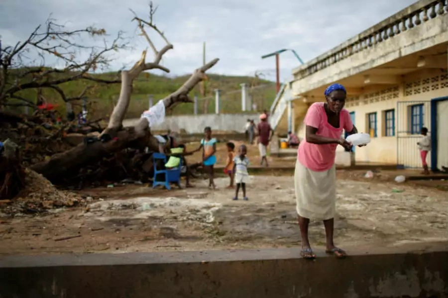 Haiti hurricane matthew women woman displaced