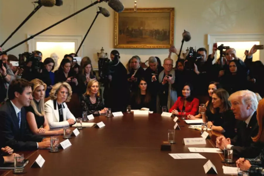 White house trump trudeau women