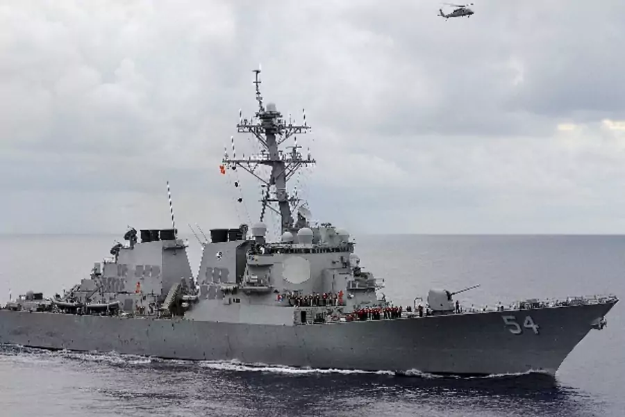 The U.S. Navy guided-missile destroyer USS Curtis Wilbur patrols in the Philippine Sea in this August 15, 2013 file photo. The...rts to limit freedom of navigation, the Pentagon said. REUTERS/U.S. Navy/Mass Communication Specialist 3rd Class Declan Barnes