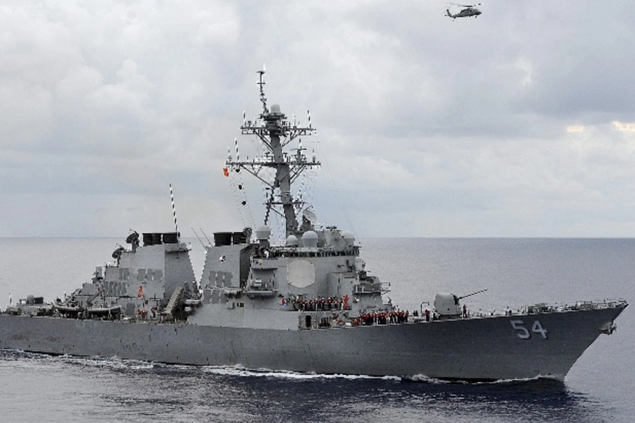 The U.S. Navy guided-missile destroyer USS Curtis Wilbur patrols in the Philippine Sea in this August 15, 2013 file photo. The...rts to limit freedom of navigation, the Pentagon said. REUTERS/U.S. Navy/Mass Communication Specialist 3rd Class Declan Barnes